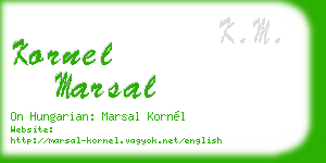 kornel marsal business card